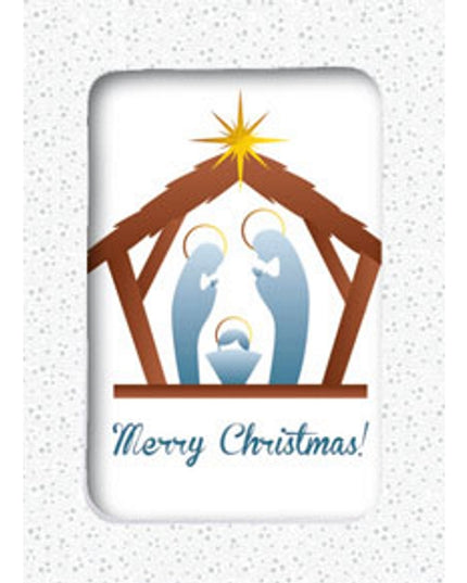 Kerstkaarten doosje 10x Jozef Maria "Merry Christmas" (F12968)