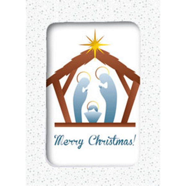 Kerstkaarten doosje 10x Jozef Maria "Merry Christmas" (F12968)