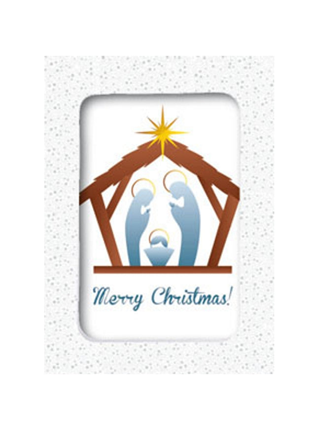 Kerstkaarten doosje 10x Jozef Maria "Merry Christmas" (F12968)