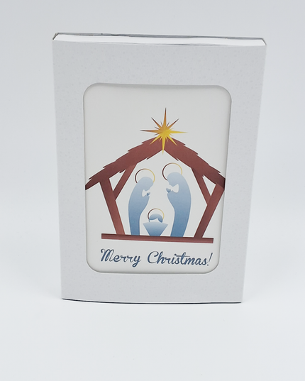 Kerstkaarten doosje 10x Jozef Maria "Merry Christmas" (F12968)