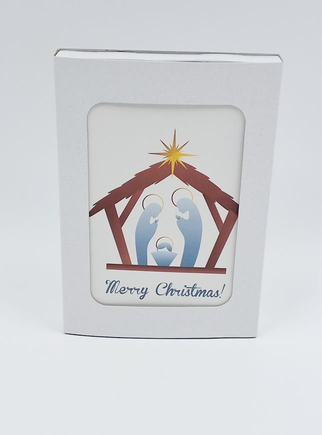 Kerstkaarten doosje 10x Jozef Maria "Merry Christmas" (F12968)