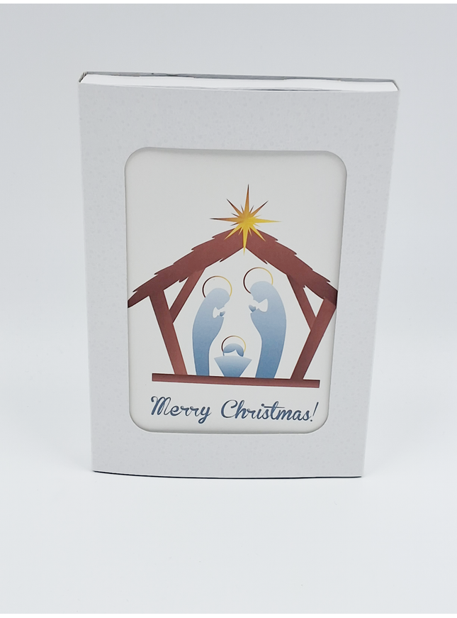 Kerstkaarten doosje 10x Jozef Maria "Merry Christmas" (F12968)