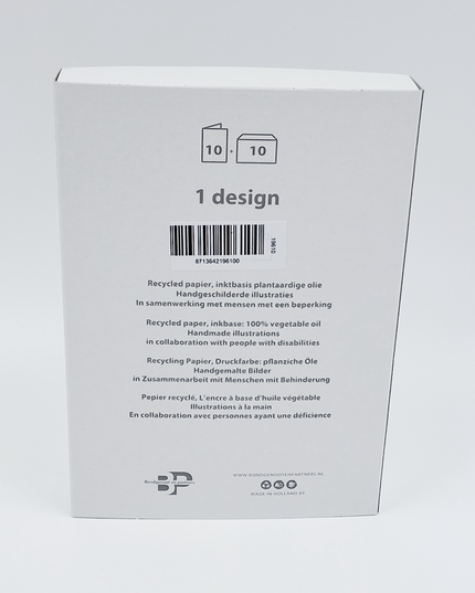 Kerstkaarten doosje 10x lantaarn (F12992)