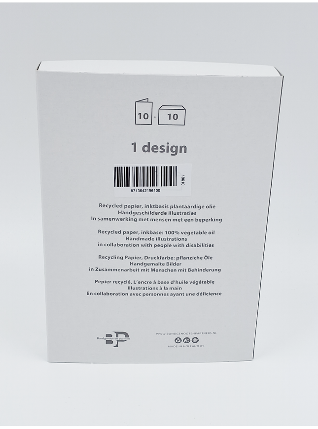 Kerstkaarten doosje 10x lantaarn (F12992)