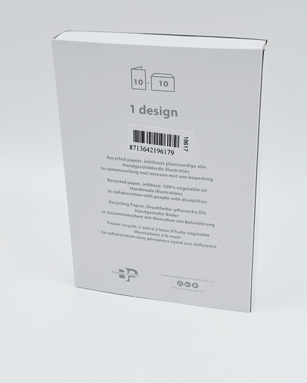 Kerstkaarten doosje 10x kerstboom goud (F13004)