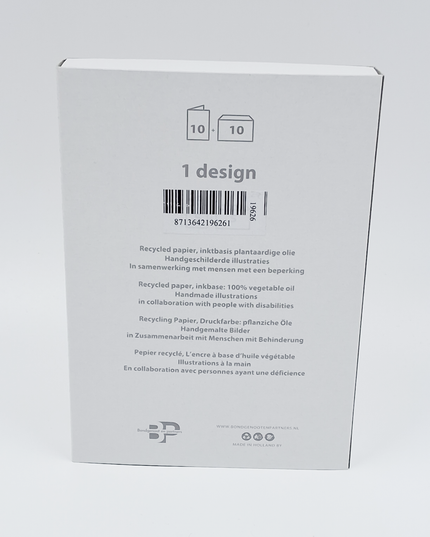 Kerstkaarten doosje 10x kerstboom rood goud (F13015)