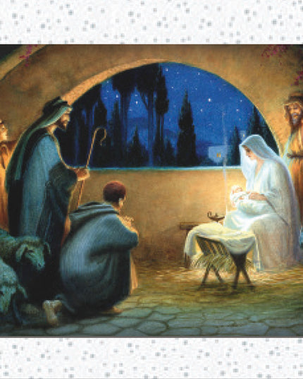 Kerstkaarten doosje 10x Maria en Jozef avond (F13042)