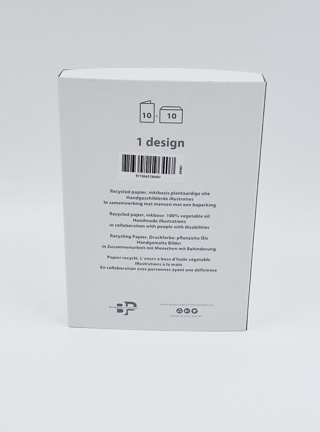 Kerstkaarten doosje 10x ik wens je (F13067)