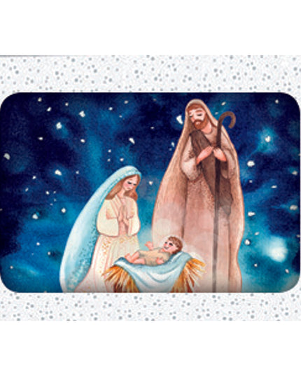 Kerstkaarten doosje 10x Jozef en Maria (F19644)