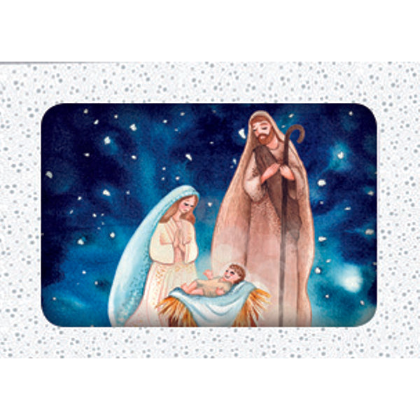 Kerstkaarten doosje 10x Jozef en Maria (F19644)