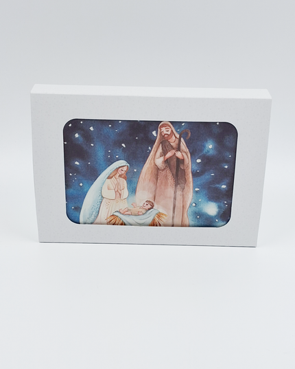 Kerstkaarten doosje 10x Jozef en Maria (F19644)