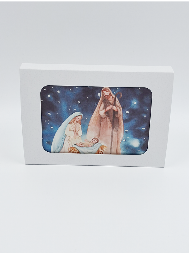 Kerstkaarten doosje 10x Jozef en Maria (F19644)