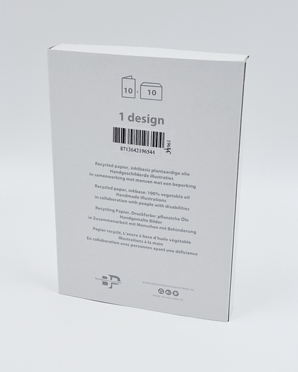 Kerstkaarten doosje 10x kerstbloemen (F13076)