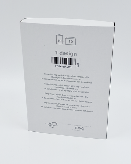 Kerstkaarten doosje 10x kleurrijke duif (F13094)