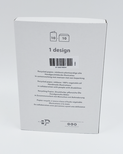 Kerstkaarten doosje 10x fiets met cadeaus (F13095)