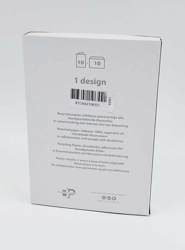 Kerstkaarten doosje 10x vos, "Prettige Kerstdagen en een gelukkig Nieuwjaar" (F13096)