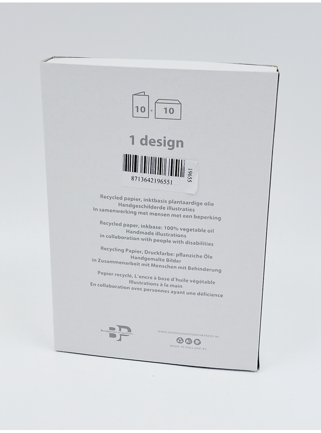 Kerstkaarten doosje 10x vos, "Prettige Kerstdagen en een gelukkig Nieuwjaar" (F13096)