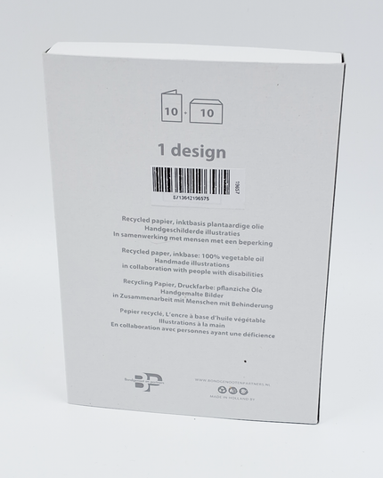 Kerstkaarten doosje 10x retro afbeeldingen (F13111)