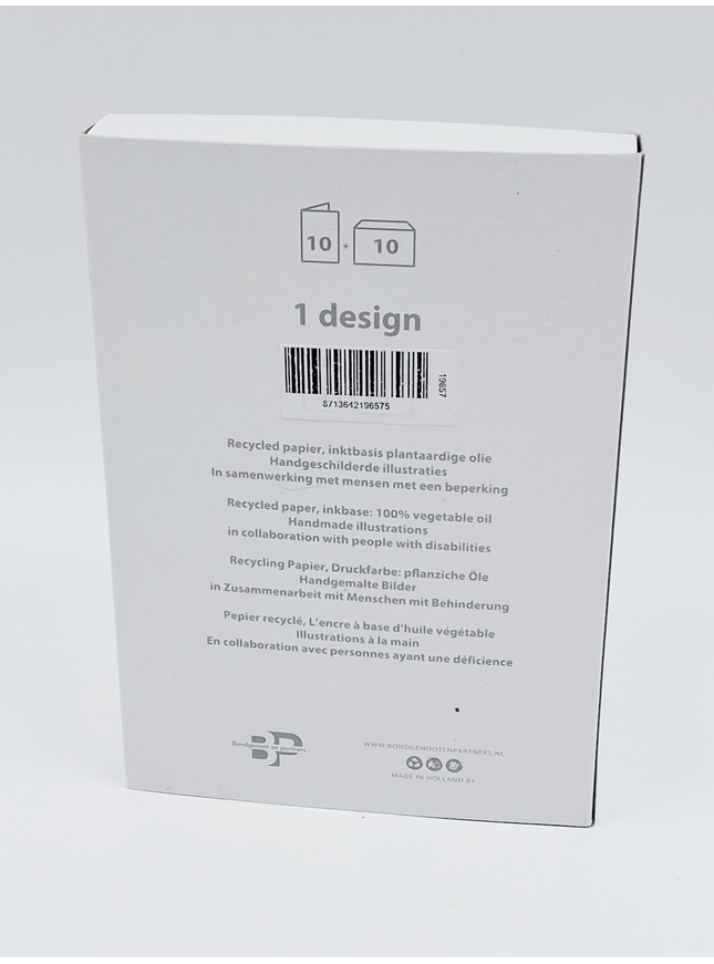 Kerstkaarten doosje 10x retro afbeeldingen (F13111)