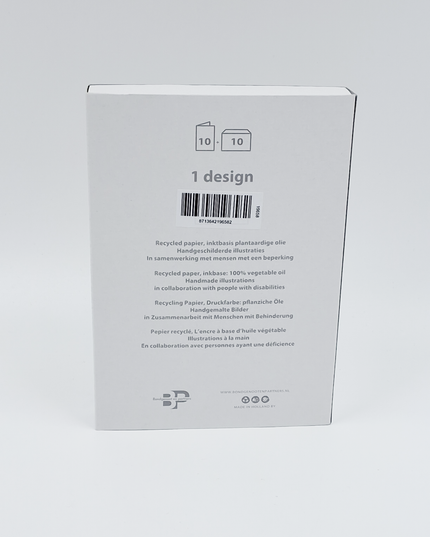 Kerstkaarten doosje 10x ezels (F13112)