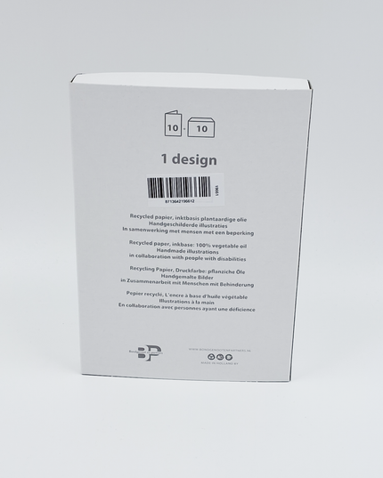 Kerstkaarten doosje 10x wereldbol en kinderen (F13117)