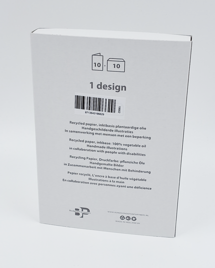 Kerstkaarten doosje 10x Maria blauw (F13124)