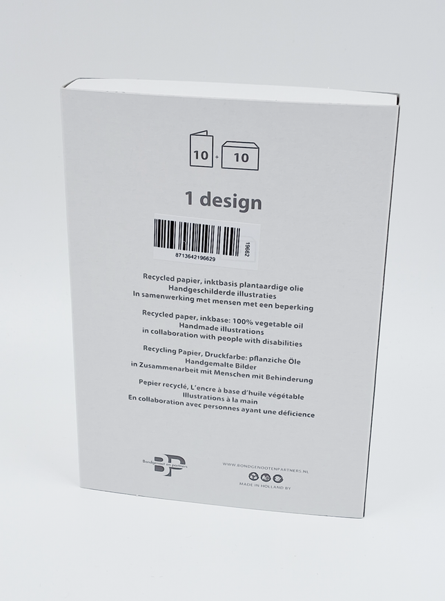 Kerstkaarten doosje 10x Maria blauw (F13124)