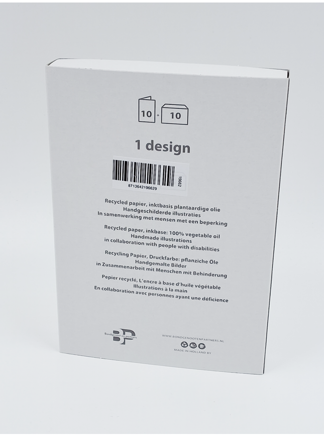 Kerstkaarten doosje 10x Maria blauw (F13124)