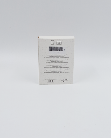 Kerstkaarten doosje 12x kerstboom kleur