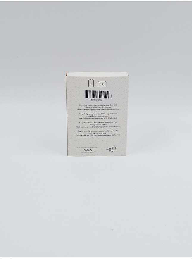 Kerstkaarten doosje 12x kerstboom kleur