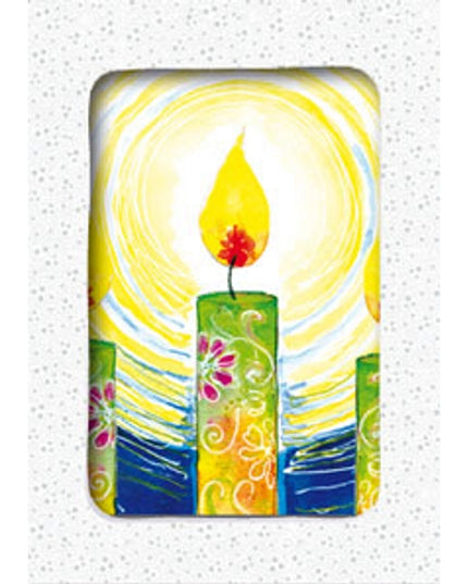 Kerstkaarten doosje 12x kerstkaars