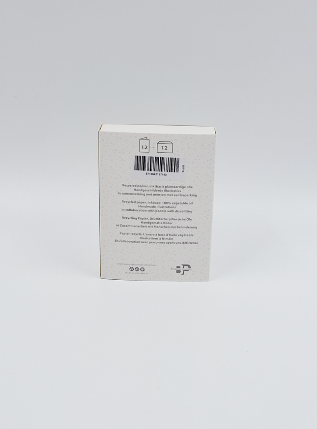 Kerstkaarten doosje 12x kerstkaars