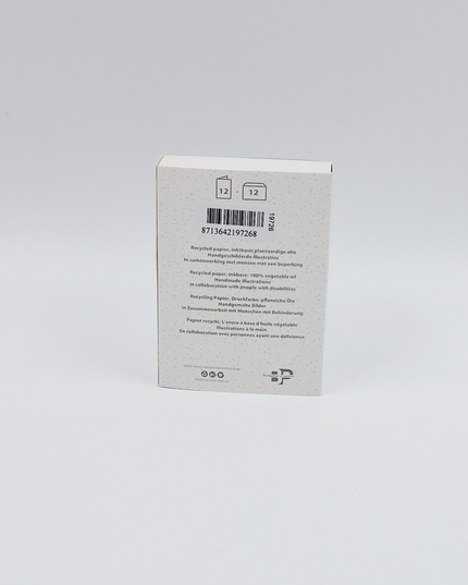 Kerstkaarten doosje 12x duif blauw groen