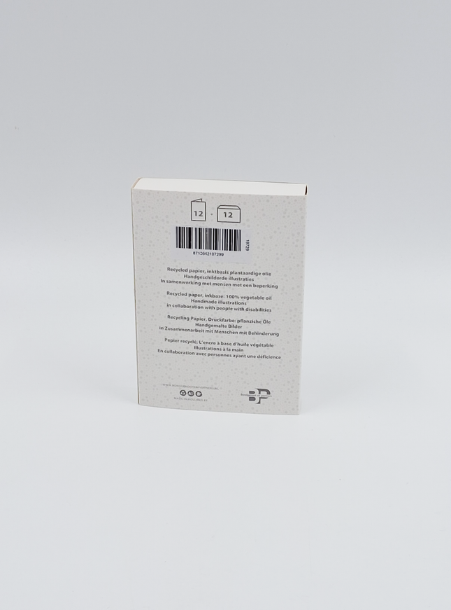 Kerstkaarten doosje 12x kerstballen