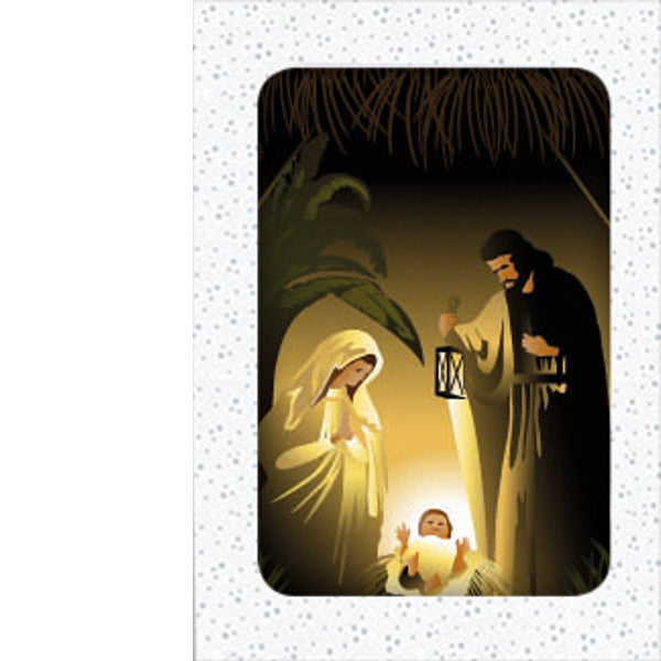 Kerstkaarten doosje 12x Jozef, Maria, Jezus