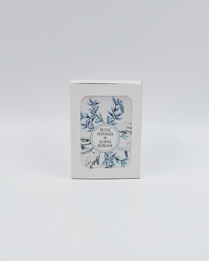 Kerstkaarten doosje 12x "Prettige kerstdagen gelukkig nieuwjaar"