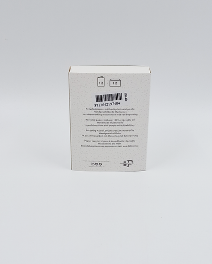 Kerstkaarten doosje 12x kerstmannetjes