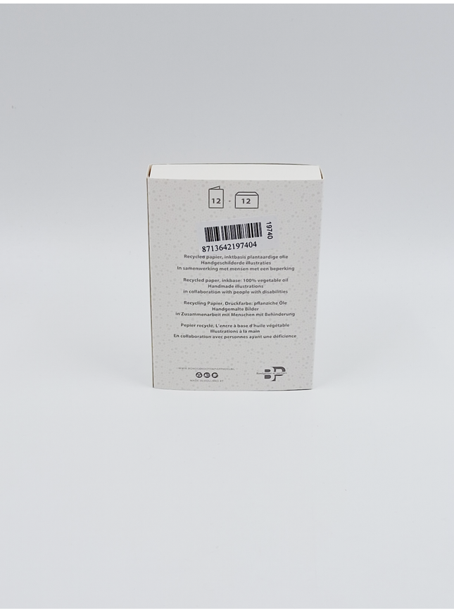 Kerstkaarten doosje 12x kerstmannetjes