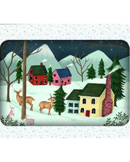 Kerstkaarten doosje 12x winterlandschap