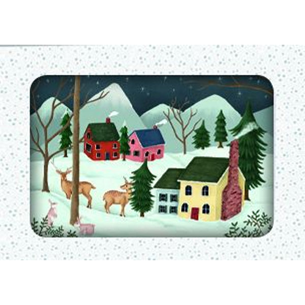 Kerstkaarten doosje 12x winterlandschap