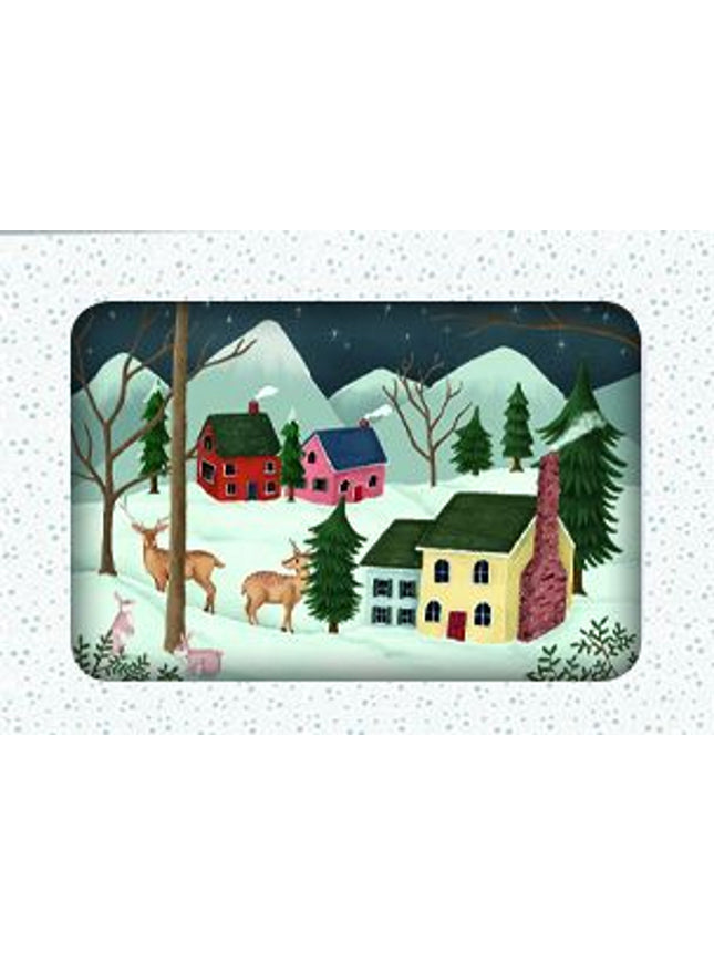 Kerstkaarten doosje 12x winterlandschap