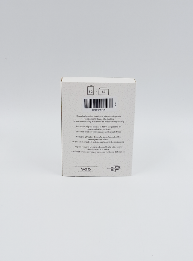 Kerstkaarten doosje 12x kerstboom groen