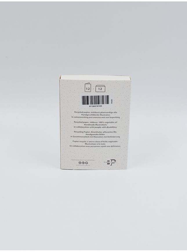 Kerstkaarten doosje 12x kerstboom groen