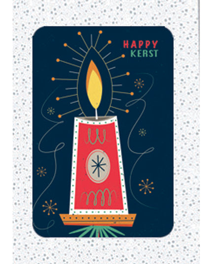 Kerstkaarten doosje 12x happy kerst