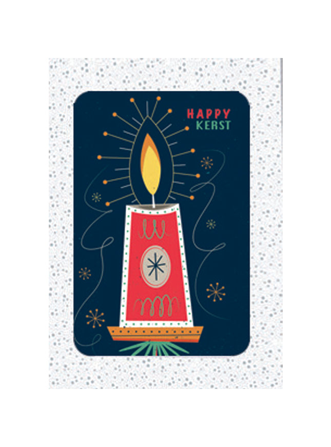 Kerstkaarten doosje 12x happy kerst