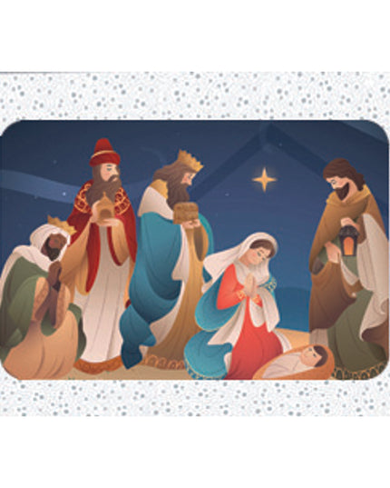Kerstkaarten doosje 12x drie koningen