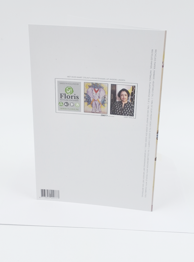 Wenskaart versierde olifant