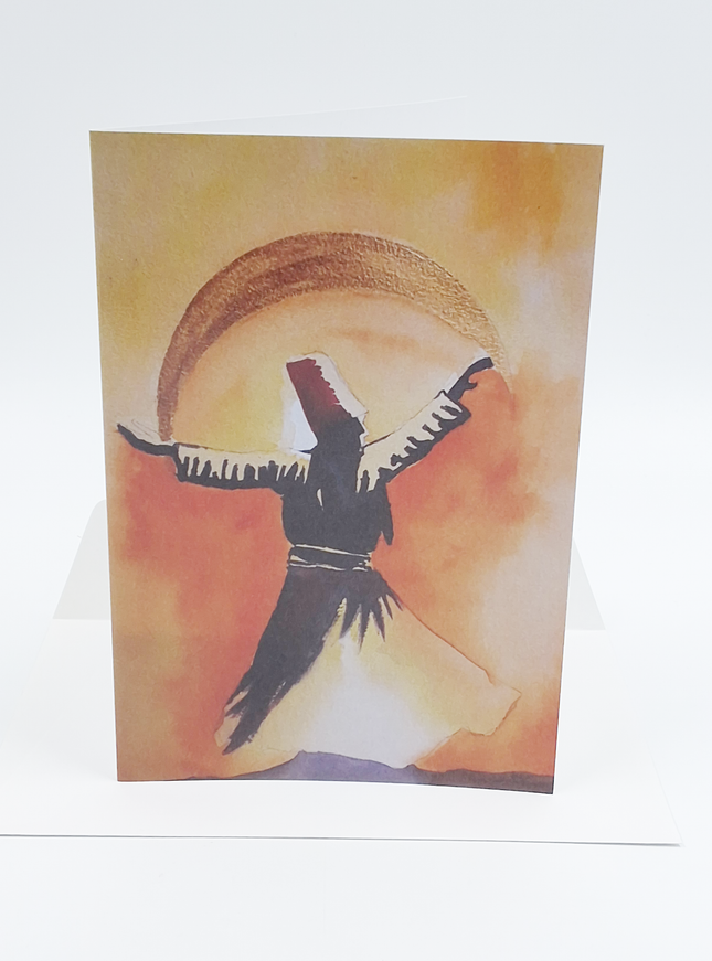 Wenskaart gouden dans