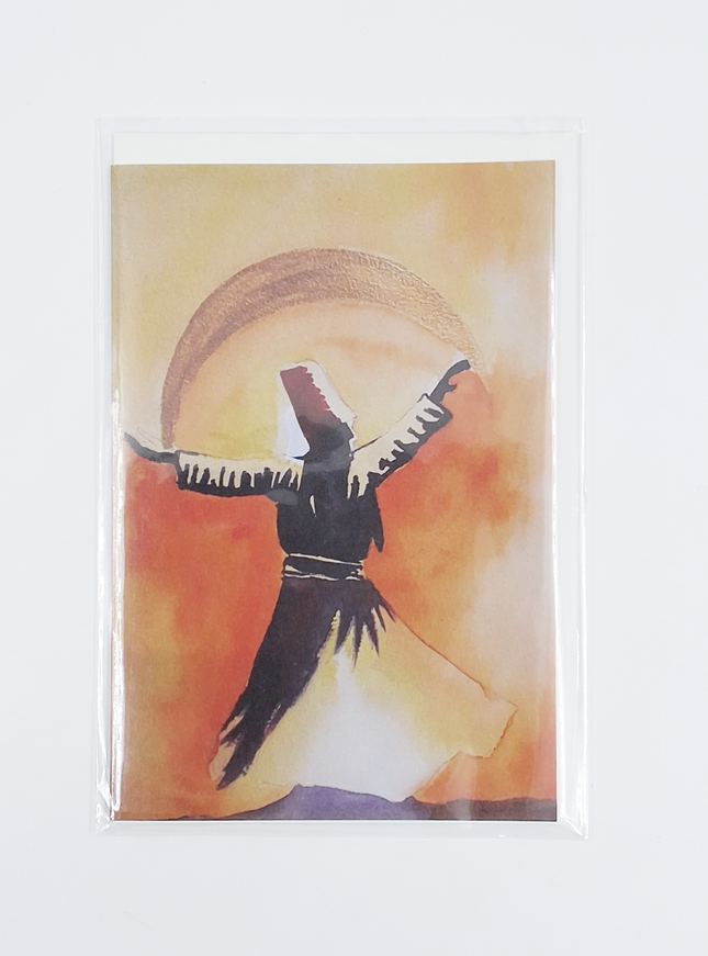 Wenskaart gouden dans