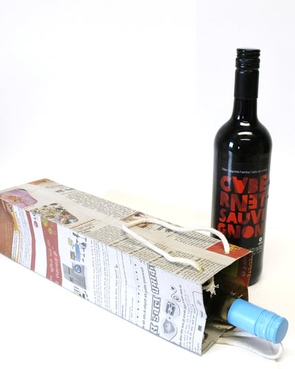 Worldbag wijn gelijmd 9x10x38 cm